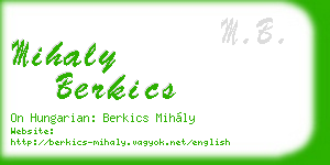mihaly berkics business card